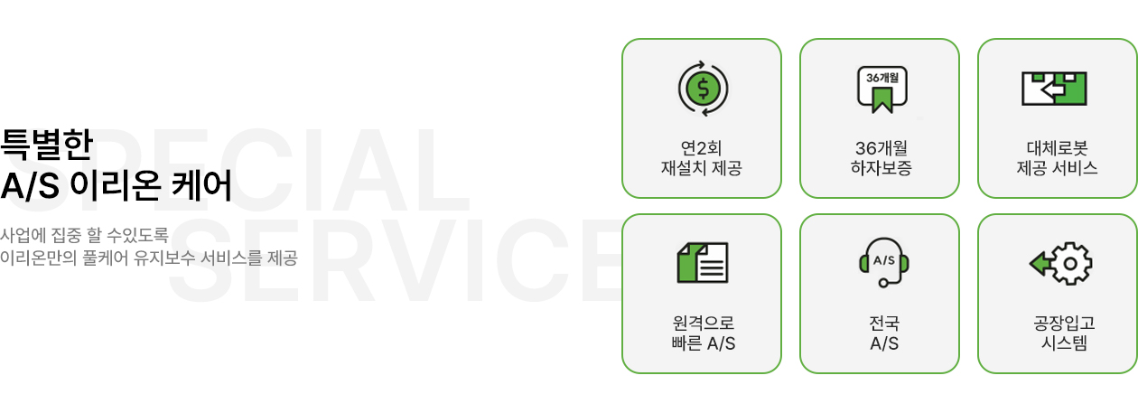 서빙로못의 단점을 완벽히 보완한 기술력, H/W뿐만 아니라 S/W 진동 저감 기술 적용으로 타사 대비 높은 안전성 구현